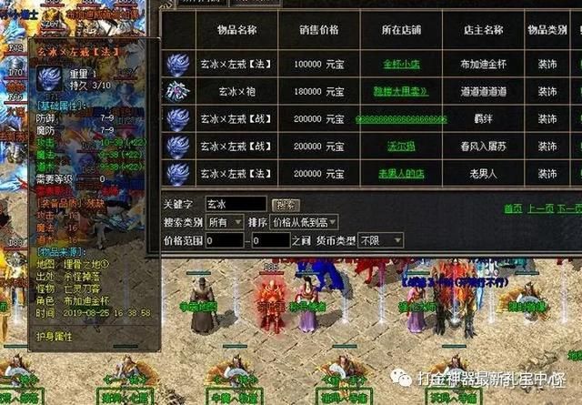 03年我本沉默传奇有哪些装备