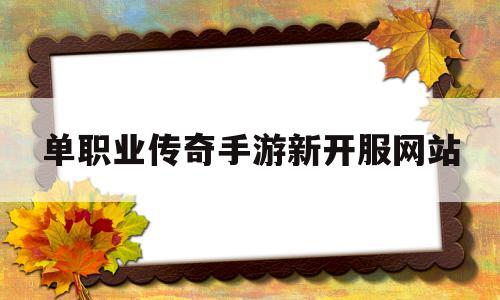 权威评测:单职业传奇手游新开服网站特色、技能、版本攻略