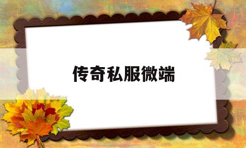 传奇私服微端,传奇私服微端总是说开挂怎么处理