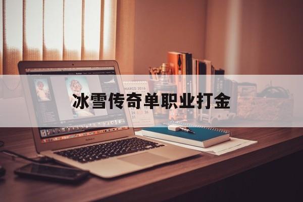 冰雪传奇单职业攻略秘籍_冰雪传奇单职业打金